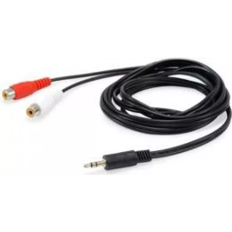 Equip 147093 kabel audio 250 m 2 x RCA 3.5mm czarny