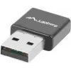 Bezprzewodowa karta sieciowa USB LANBERG NC-0300-WI, 2 anteny wewnętrzne 2 dBi, USB 2.0, do 2400 Mbit/s, czarna