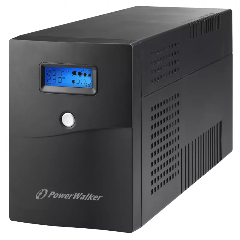 Zasilacz awaryjny UPS PowerWalker VI 3000 SCL FR 3 kVA / 1,8 kW, Line-Interactive, 4x gniazda typu E, akumulator 18 Ah (2×12 V)