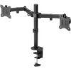 Uchwyt Goobay Monitor Arm Dual Flex - ekran 17-32 cale - montaż na biurko VESA 75 i 100 mm - Obracanie, obrót i pochylanie - regulacja wysokości - maksymalne obciążenie