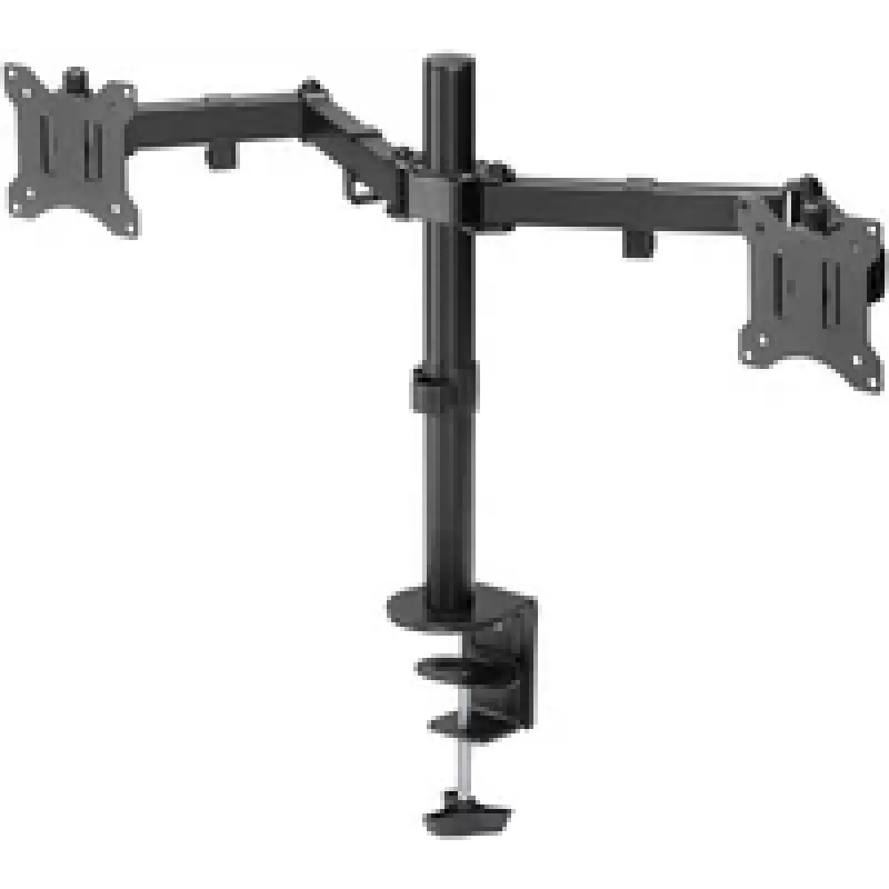 Uchwyt Goobay Monitor Arm Dual Flex - ekran 17-32 cale - montaż na biurko VESA 75 i 100 mm - Obracanie, obrót i pochylanie - regulacja wysokości - maksymalne obciążenie