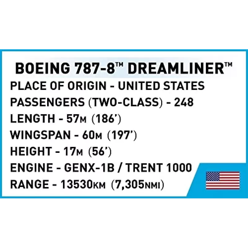 COBI Boeing 787-8™ DREAMLINER™ Samolot