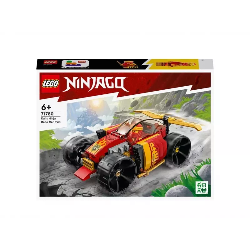 LEGO 71780 NINJAGO Wyścigowy Samochód Ninja Kaina EVO 2w1 Zestaw do Budowania Modelu Pojazdu Terenowego dla Dzieci Chłopców i Dziewczynek w Wieku 6+ Prezent Urodzinowy