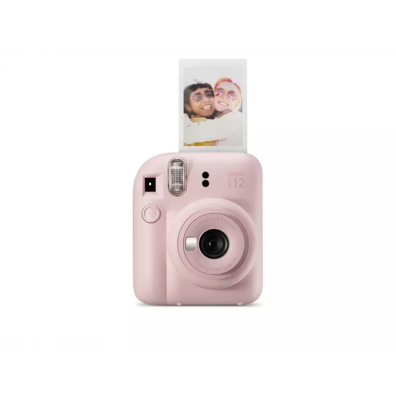 Aparat do zdjęć natychmiastowych Fujifilm Instax Mini 12 różowy — zdjęcie 86×54 mm, film 62×46 mm, ogniskowa 60 mm