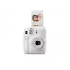 Aparat natychmiastowy Fujifilm Instax Mini 12 biały — odbitki 86×54 mm, ogniskowa 60 mm, bateria AA