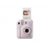 Aparat natychmiastowy Fujifilm Instax Mini 12 fioletowy — zdjęcie 86×54 mm, film 62×46 mm, ogniskowa 60 mm