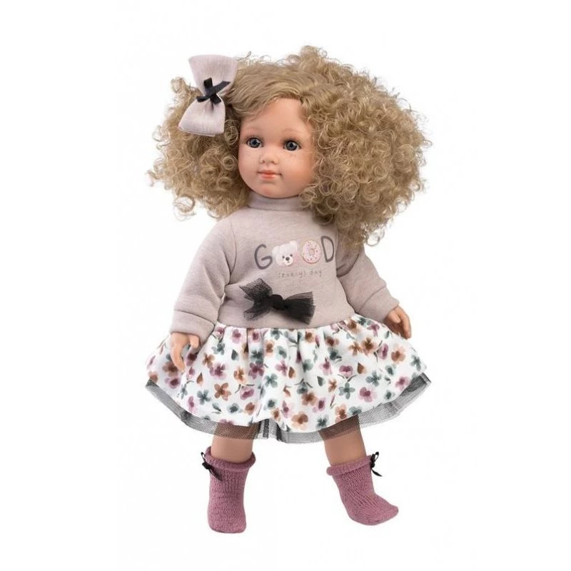 Lalka Llorens Elena 35 cm — miękki korpus, ręcznie malowana twarz i kończyny