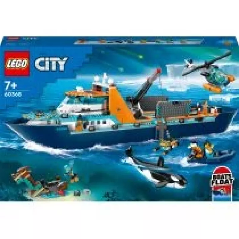 Zabawka konstrukcyjna LEGO City Statek Badawczy Arktyczny 60368 — 815 elementów, 7+ lat, zawiera 4 minifigurki
