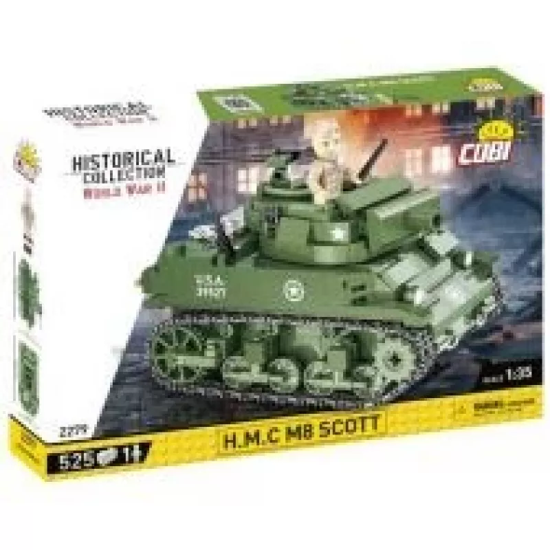 Klocki konstrukcyjne COBI H.M.C M8 Scott 525 elementów II wojna światowa