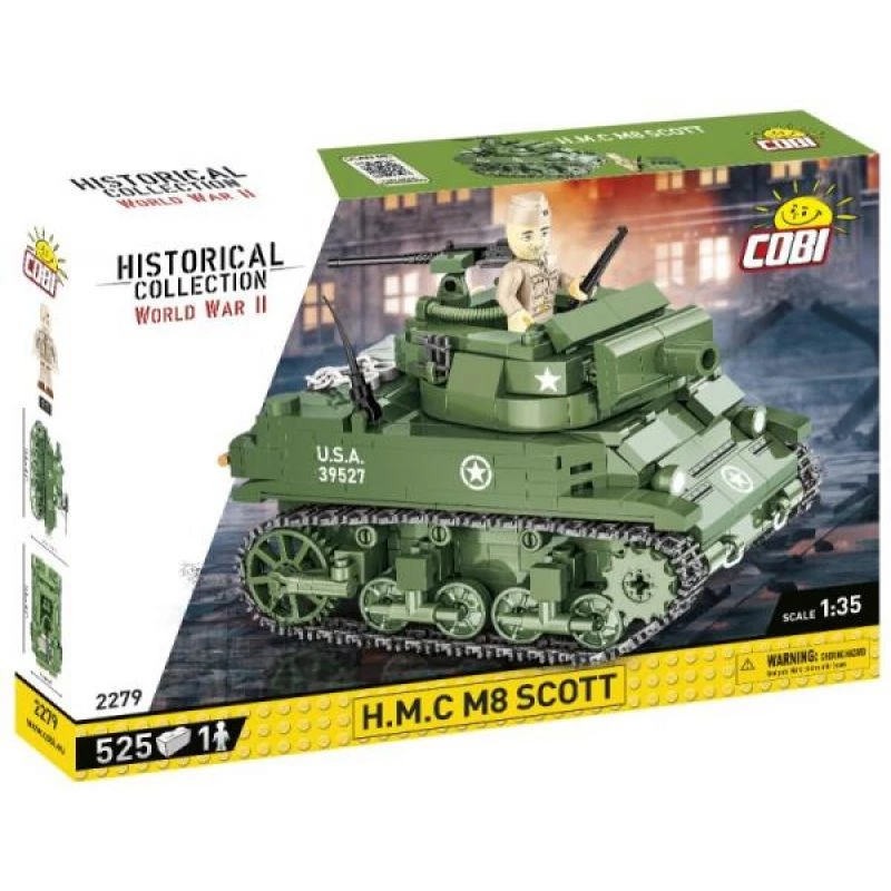Klocki konstrukcyjne COBI H.M.C M8 Scott 525 elementów II wojna światowa
