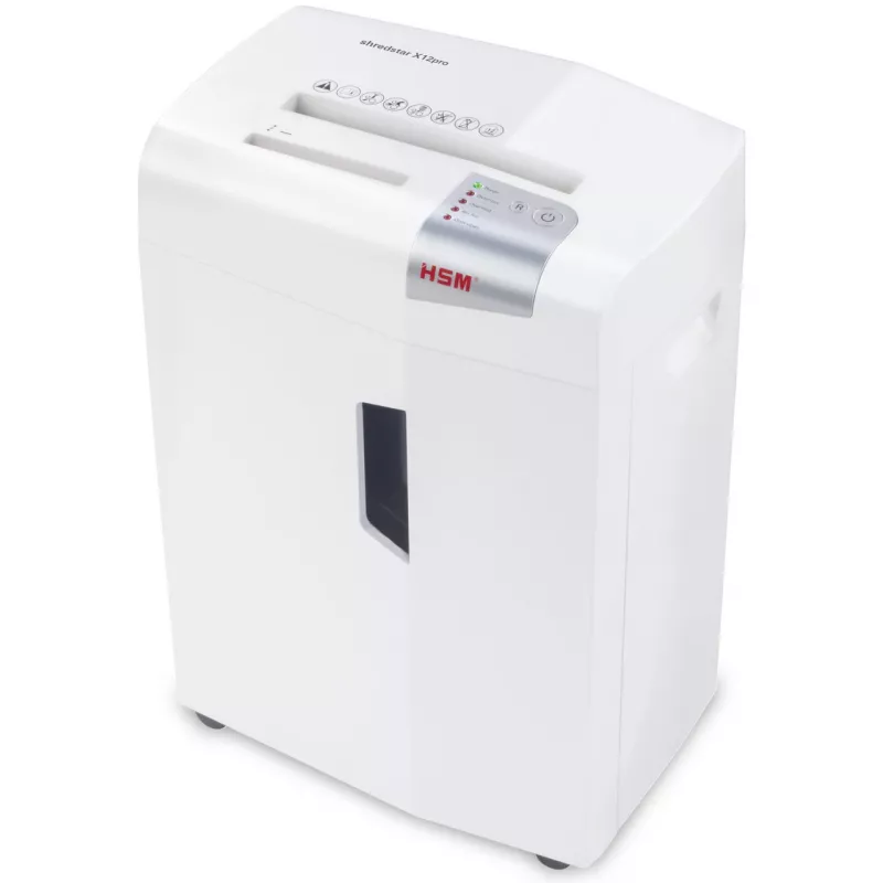 Niszczarka do papieru HSM 1033121 cięcie na ścinki 2 x 15 mm, szerokość robocza 23 cm, kosz 26 l, biała