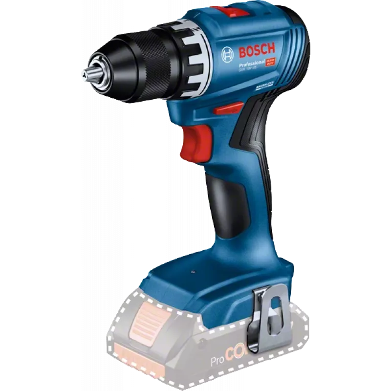 Bosch GSR 18V-45 Professional 500 obr./min Szybkomocujący 900 g Czarny, Niebieski
