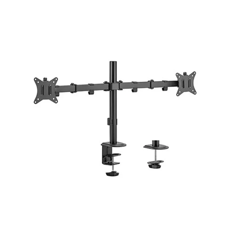 Uchwyt do monitorów Gembird MA-D2-01 na 2 wyświetlacze do 32 cali, VESA 75x75–100x100, zacisk, 18 kg, czarny