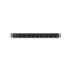Listwa zasilająca LANBERG PDU-09F-0300-BK — 9x gniazda Type F, kabel 3 m, obudowa aluminiowa, 10 A