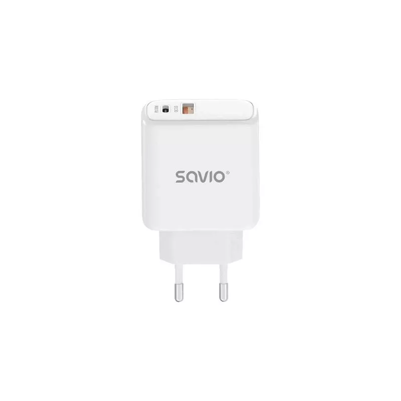 Ładowarka sieciowa SAVIO LA-06 USB Type A i Type C z Quick Charge i Power Delivery 3.0