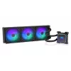 Chłodzenie cieczą AiO ENDORFY Navis F360 ARGB Czarny — chłodnica 360 mm, 3 wentylatory 120×25 mm, 250–1800 RPM, pompa 1600–2600 RPM, obsługa LGA 1700/AM5/AM4