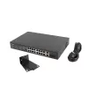 Przełącznik niezarządzalny LANBERG RSFE-16P-2C-150 — 18-portowy Gigabit, 16 PoE+/2 SFP, 150 W, 1U, metal, czarny
