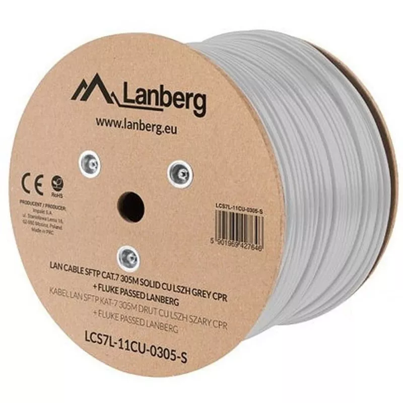 Kabel sieciowy Lanberg LCS7L-11CU-0305-S RJ45 Cat7 305 m Biały