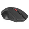 Bezprzewodowa mysz optyczna DEFENDER ACCURA MM-275 RF, oburęczna, 1600 DPI, odbiornik USB RF, 5–6 przycisków, czarno-czerwona