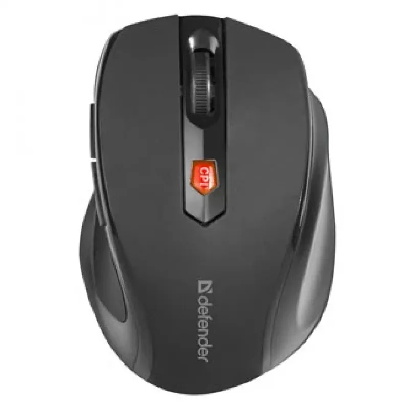 Bezprzewodowa optyczna mysz praworęczna DEFENDER ULTRA MM-315 — 1600 DPI, 6 przycisków, odbiornik USB, czarna