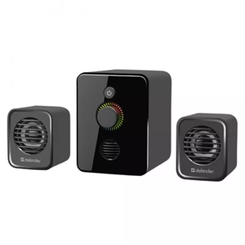 Głośniki komputerowe 2.1 DEFENDER V12 11 W RMS USB, 3,5 mm, woofer, czarny, 223×115×130 mm