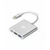 Koncentrator przejściówek USB C TB AKTBXVAU3HMPDAV — 3 w 1: HDMI + USB-A + USB-C PD, Srebrny