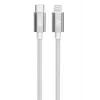 TB kabel USB-C - Lightning braided 1m, Srebrny
