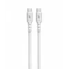USB C - USB C kabel 1m. silicone Biały