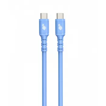 USB C - USB C kabel 1m. silicone Niebieski