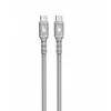 USB C - USB C kabel 1 m. silicone szary