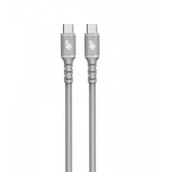USB C - USB C kabel 1 m. silicone szary