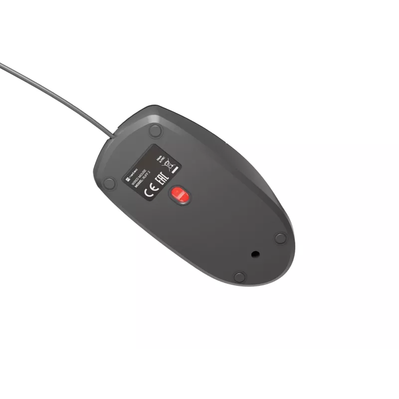 Przewodowa mysz biurowa NATEC Ruff Plus USB Type-A, praworęczna, 1200 DPI, 3 przyciski, czarna