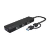 Koncentrator USB NATEC Mayfly USB 3.2 Gen 1 Typ-A Typ-C 5000 Mbit/s Czarny