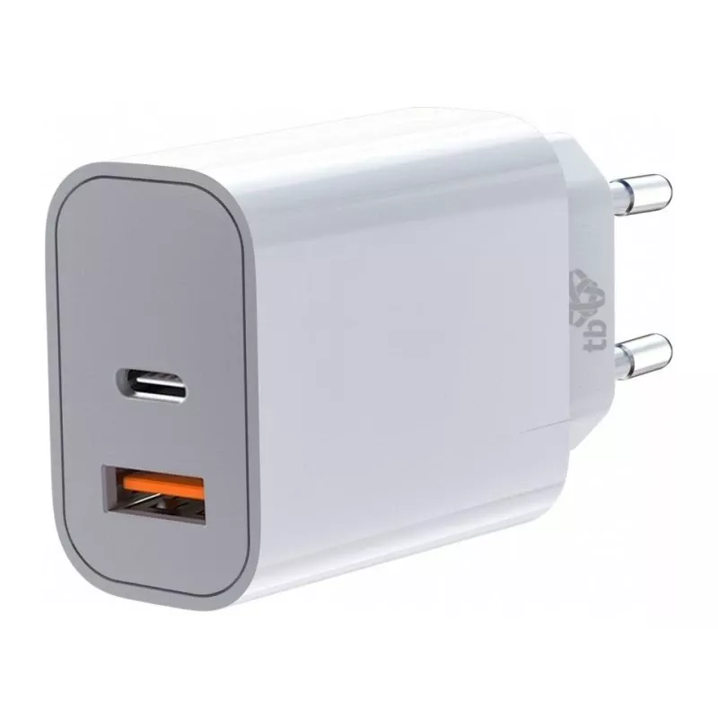 Universal charger 2x3A USB C + USB A Moc Delivery Biały