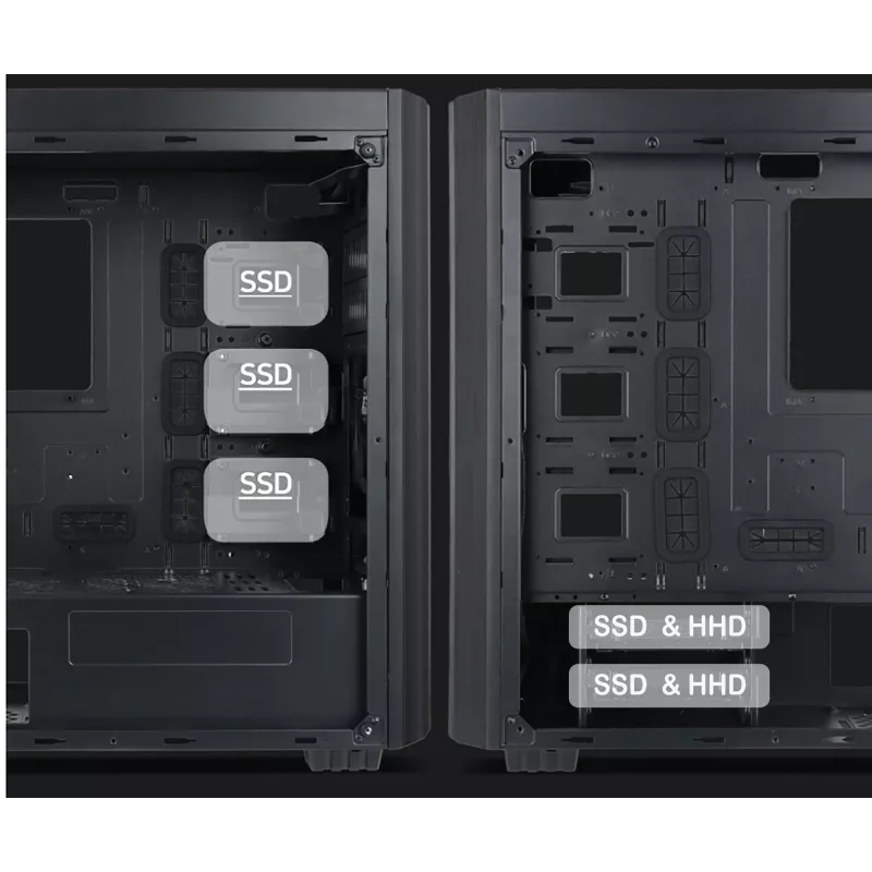 Obudowa komputerowa Gembird Fornax K500 ATX, Midi Tower, Czarny
