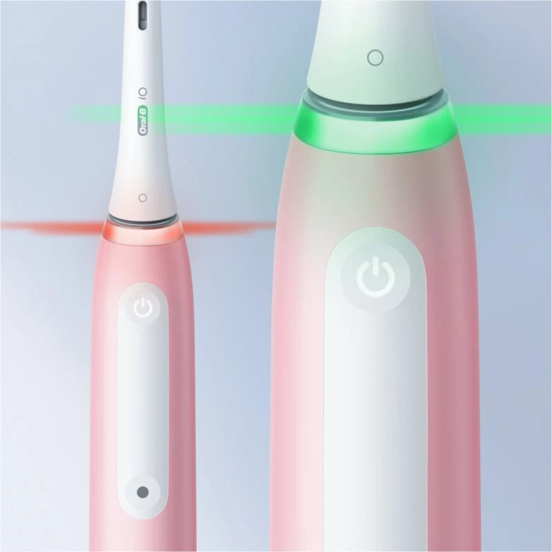 Szczoteczka elektryczna Oral-B iO3 Series, ładowalna, dla dorosłych, liczba dołączanych końcówek: 1, kolor Blush Pink, liczba trybów szczotkowania: 3