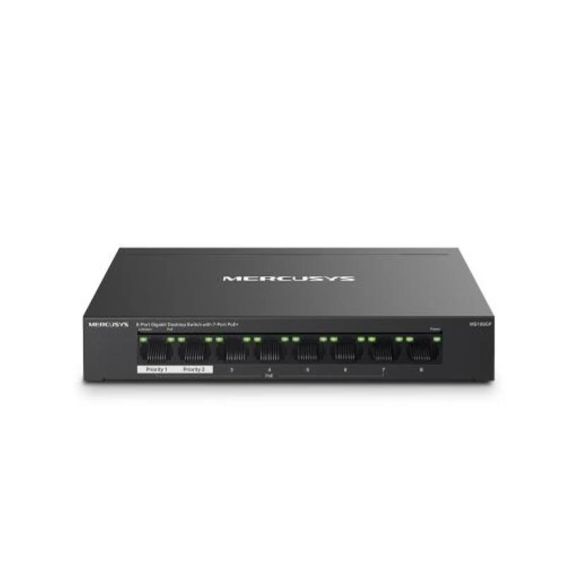 Mercusys MS108GP 8-portowy gigabitowy przełącznik biurkowy z 7 portami PoE