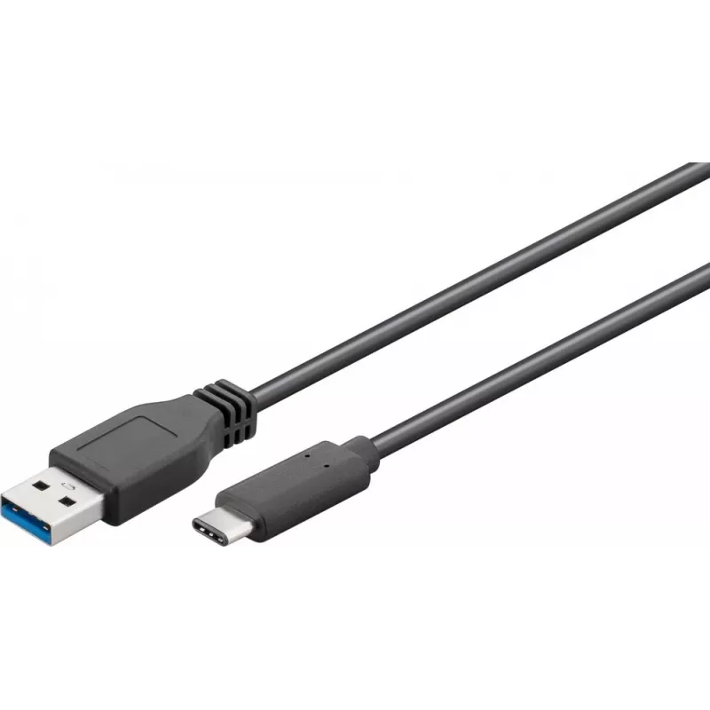 Wentronic Goobay USB 3.0 SuperSpeed Kabel > USB-C™, Czarny, 2 m - USB 3.0 Wtyk (Typ A) > Wtyk USB-C (71221)