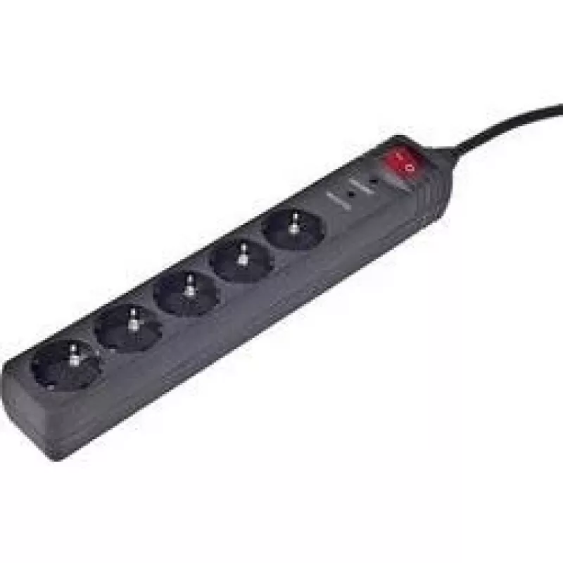 Listwa przeciwprzepięciowa EnerGenie SPG5-C-15, czarna, 5 gniazd AC, 250 V, 4.5 m