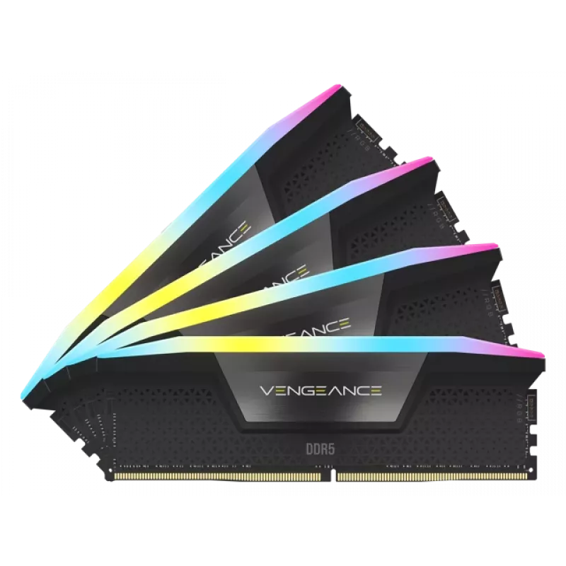 DIMM 64 GB DDR5-6000 (4x 16 GB) Quad-Kit, pamięć czarna, CMH64GX5M4B6000C36, Vengeance RGB, INTEL XMP