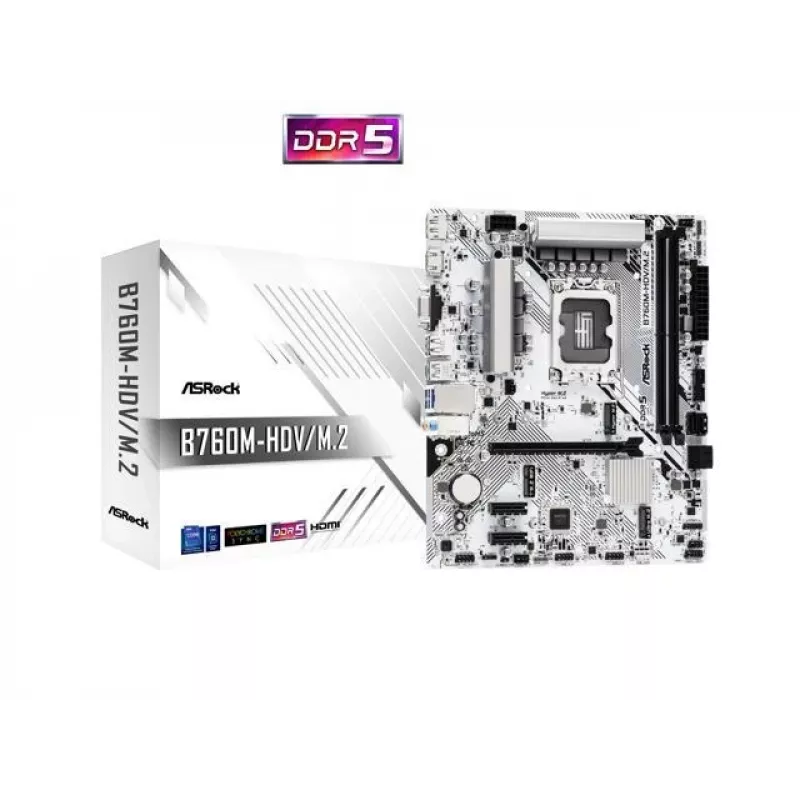 ASRock B760M-HDV/M.2 DDR5 Micro-ATX Płyta Główna