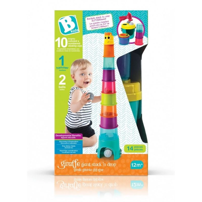 Wielofunkcyjna Wieża Żyrafa XL B-kids model 1164702NN, wysokość 120 cm, wieża do zabawy i aktywności