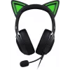 Kraken Kitty V2 – Czarny, Zestaw słuchawkowy do gier, Kocie uszy, Oświetlenie reagujące na stream, Mikrofon kardioidalny HyperClear, 40-milimetrowe przetworniki TriForce, Wbudowany w nauszniki mikrofon, Razer Chroma RGB (uszy i nauszniki), Dźwięk przestrz