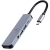 Gembird A-CM-COMBO5-02 stacja dokująca/replikator portów do laptopa, przewodowy USB 3.2 Gen 1 (3.1 Gen 1) Type-C, srebrny