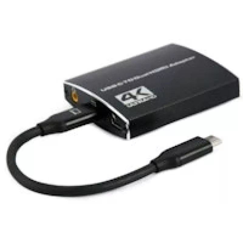 Gembird A-CM-HDMIF2-01 Adapter USB-C na podwójne HDMI, 4K 60Hz, czarny