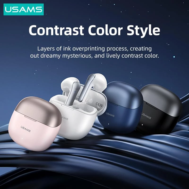 Słuchawki USAMS TWSXH Series Dual Mic Wireless Niebieskie/Niebieskie BHUXH03