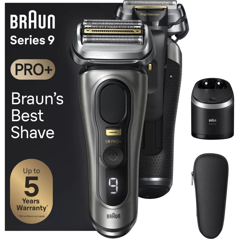 Maszynka do golenia Braun Series 9 Pro+ 9565cc Wet & Dry, trymer, metaliczna