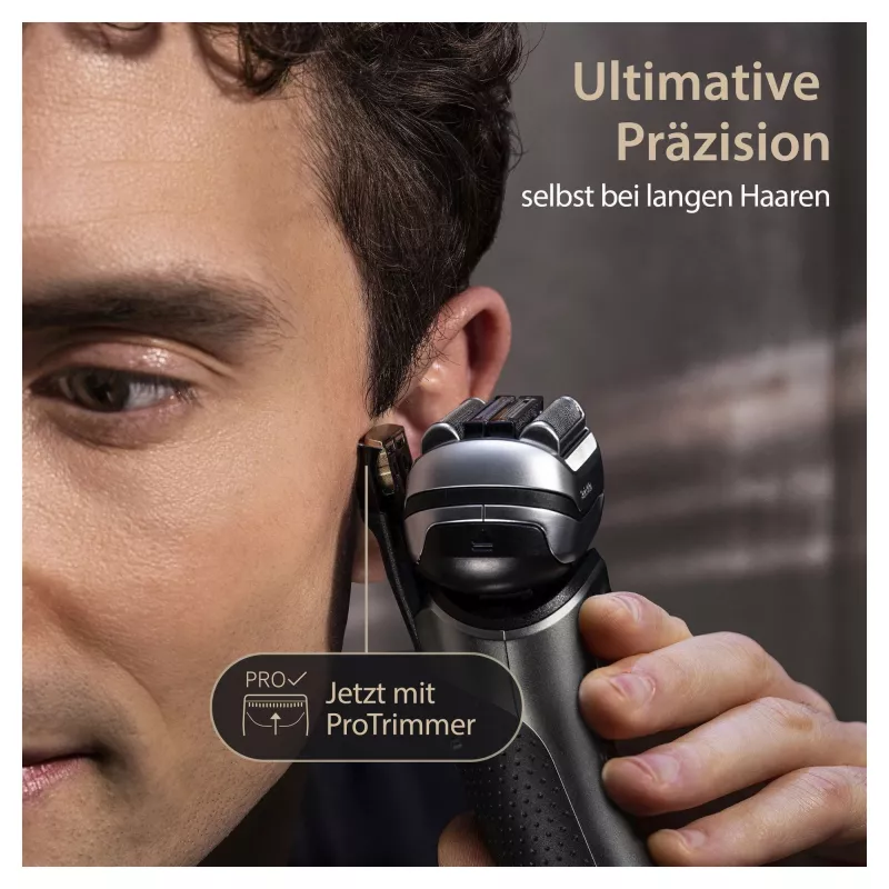 Maszynka do golenia Braun Series 9 Pro+ 9565cc Wet & Dry, trymer, metaliczna