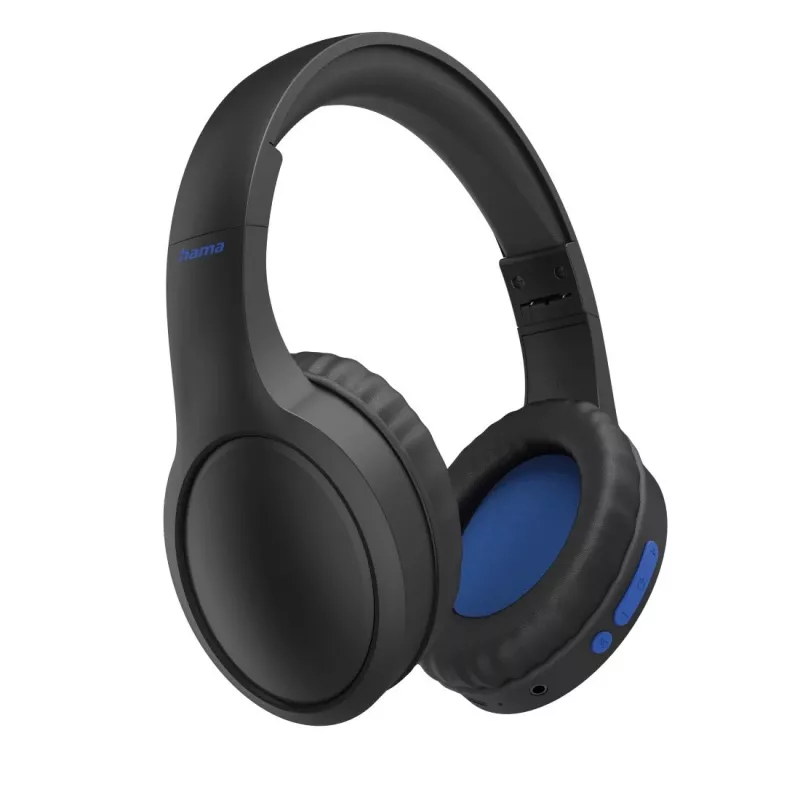 Słuchawki/zestaw słuchawkowy Hama 00184160 Przewodowy i bezprzewodowy Nagłowny Połączenia/Muzyka USB Type-C Bluetooth Czarny, niebieski