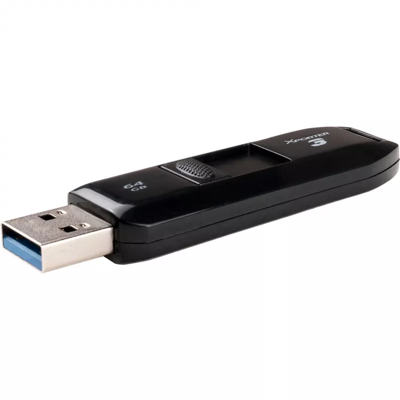 Pamięć flash USB PATRIOT Xporter 64 GB USB typu A 3.2 Gen 1 (wysuwana, czarna, 80 MB/s)